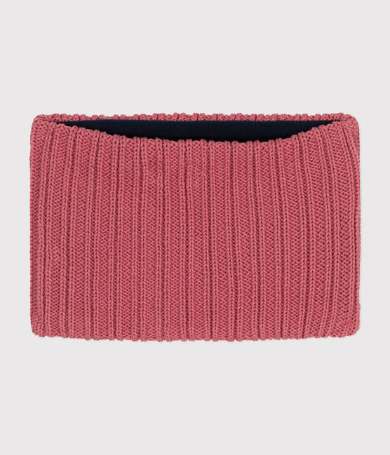 Snood en tricot doublé en polaire enfant rose ROSEWOOD