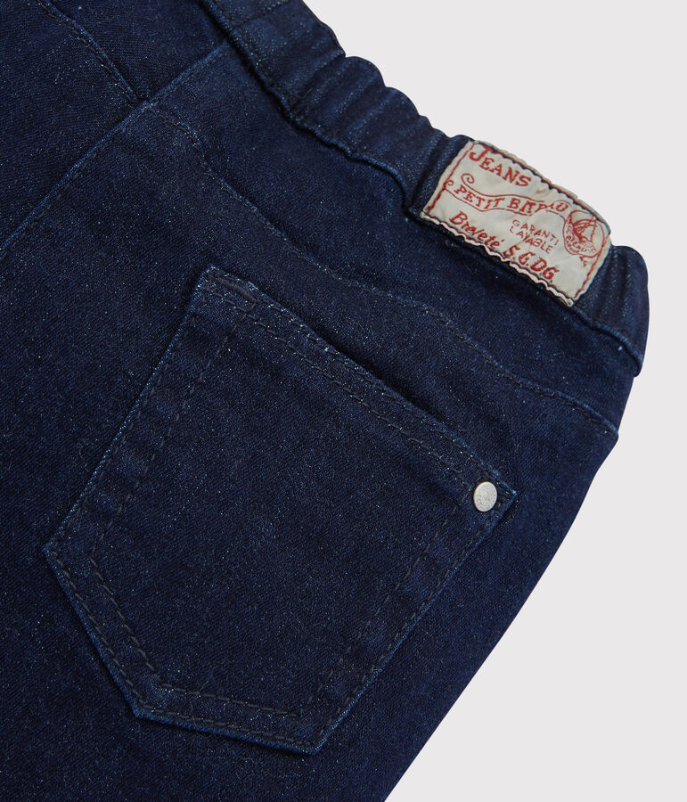 Pantalon slim en denim enfant fille bleu DENIM BLEU FONCE