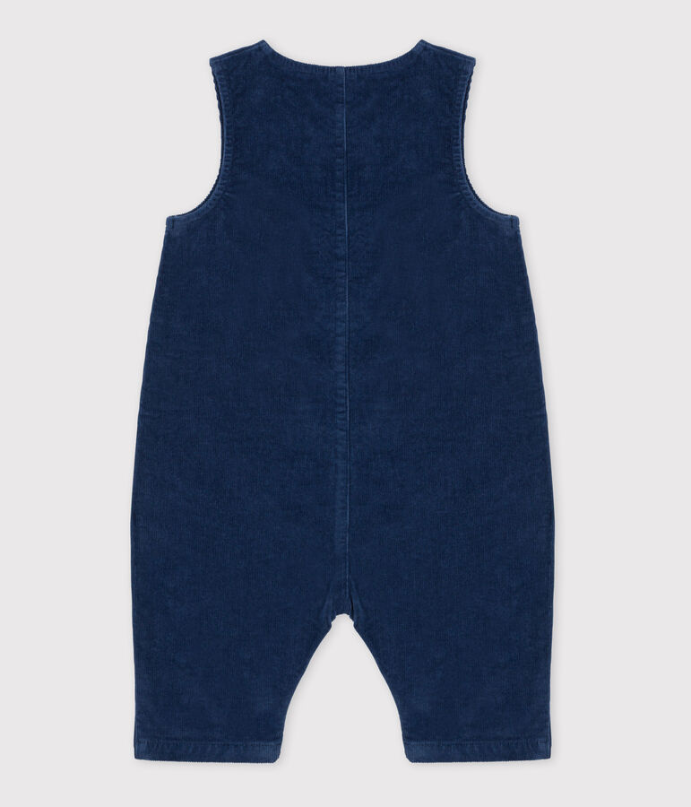 Lang babypakje in ribfluweel blauw
