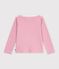 Katoenen marinetruitje voor kinderen roze/wit