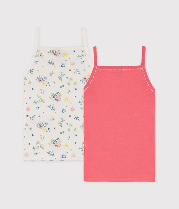 Set meisjeshemden met bloemenprint en schouderbandjes multicouleur