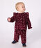 Pantalon b&eacute;b&eacute; en velours imprim&eacute; &agrave; fleurs rouge/multicouleur