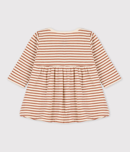 Robe à rayures bébé en tubique en coton blanc AVALANCHE/ CINA:AVALANCHE