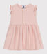 Robe sans manche en coton façonné bébé