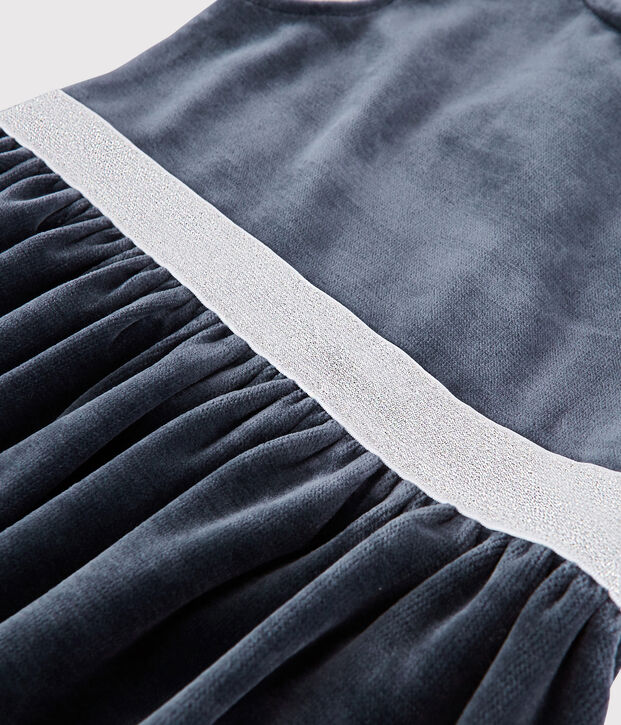 Robe manches courtes enfant fille bleu marine