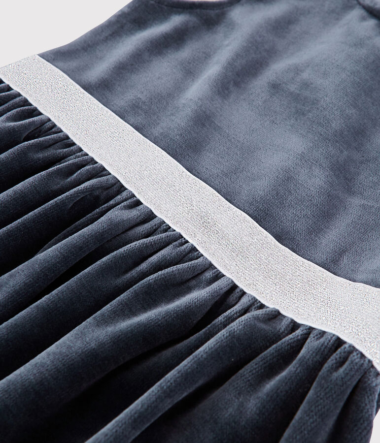 Robe manches courtes enfant fille bleu