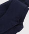 Collant uni en jersey de coton uni enfant bleu SMOKING