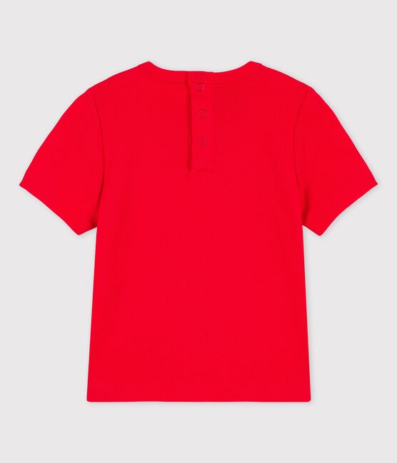 T-shirt met korte mouwen van katoen met motief voor baby's rood PEPS