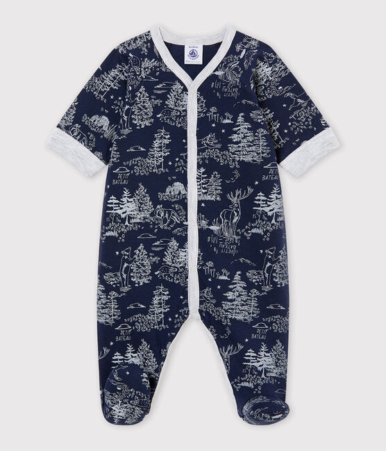 Pyjama voor babyjongens blauw SMOKING/wit ECUME