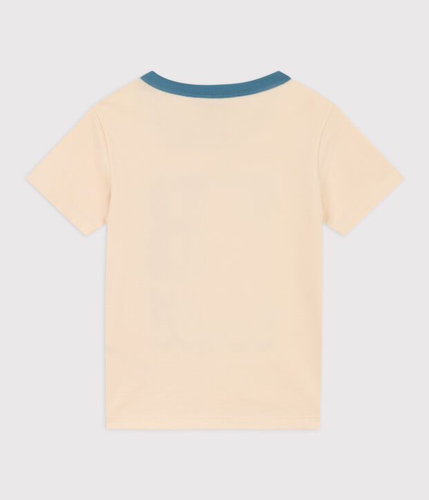 Katoenen T-shirt met korte mouwen voor jongens ecru/multicouleur