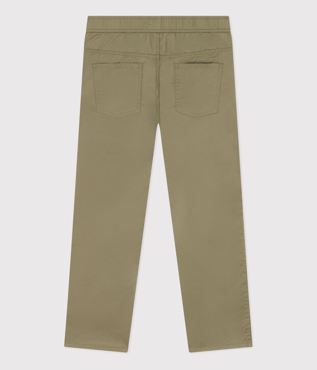 Pantalon regular en serge de coton enfant gar&ccedil;on vert