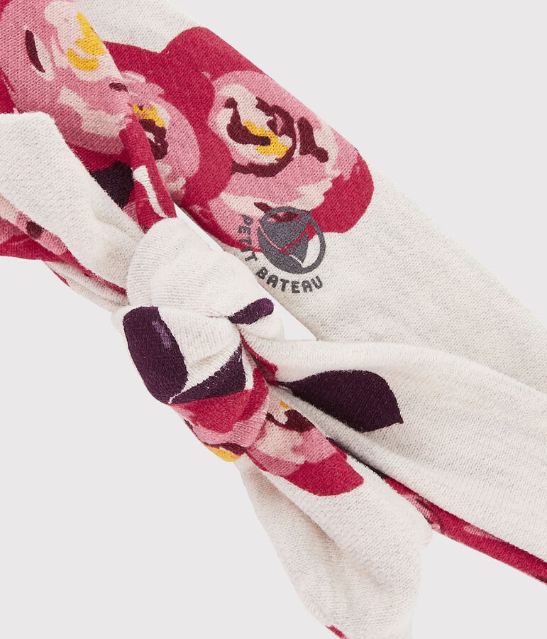 Bandeau imprim&eacute; enfant fille beige/multicouleur