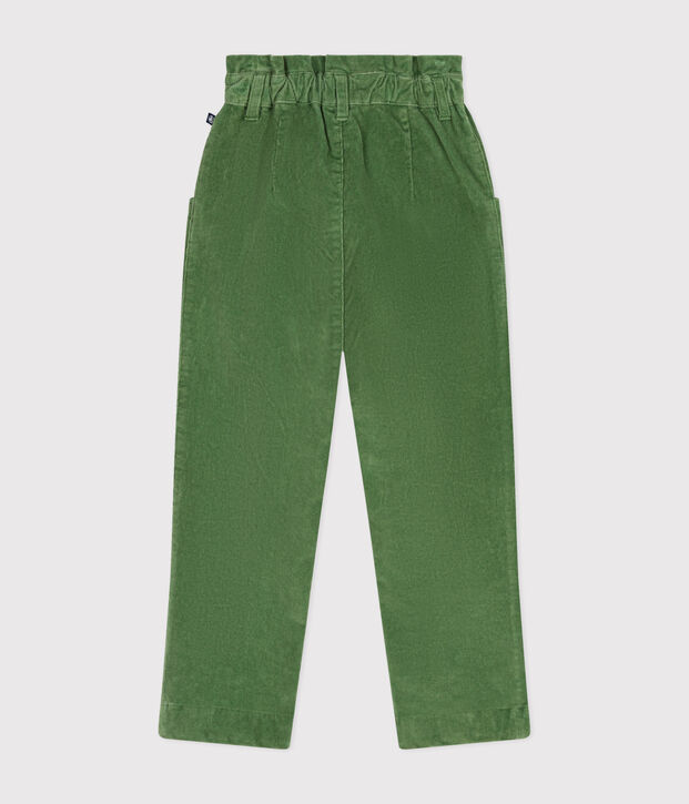 Fluwelen broek voor meisjes groen