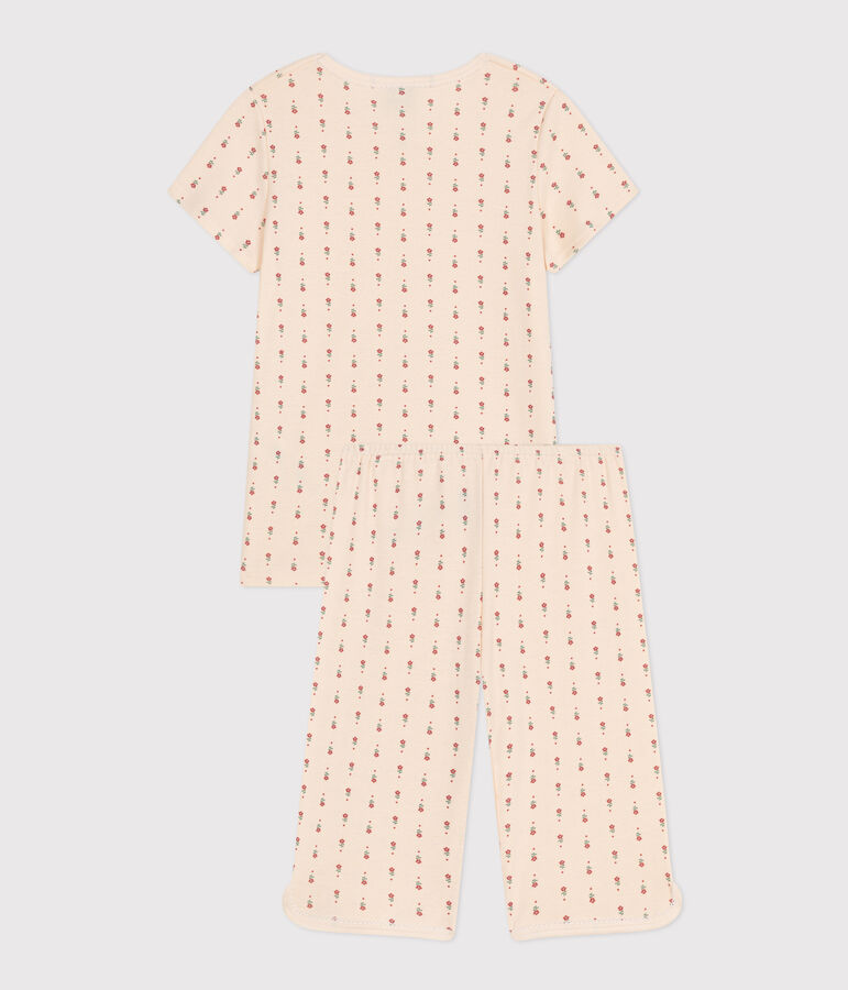 Katoenen capri pyjama met bloemenprint voor kinderen wit AVALANCHE/ MULTICO