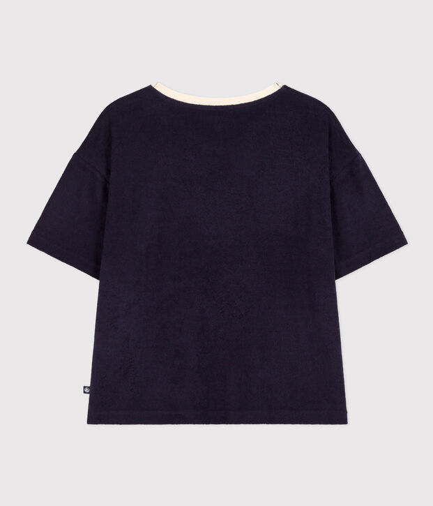 LE Boxy, T-shirt van katoenen badstof voor dames SMOKING