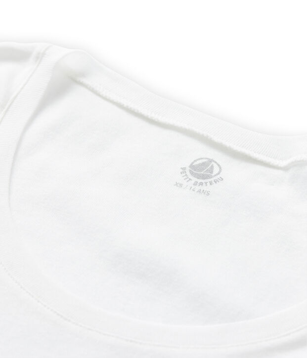 T-shirt femme en coton l&eacute;ger blanc