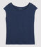 T-shirt en lin uni Femme bleu MEDIEVAL