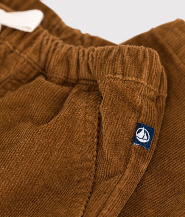 Pantalon en velours b&eacute;b&eacute; marron