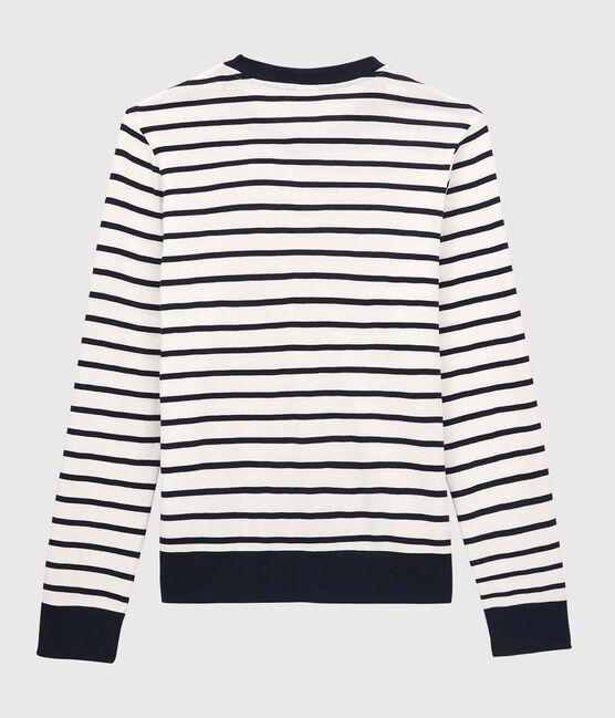 T-shirt marinière en coton Femme blanc MARSHMALLOW/bleu SMOKING