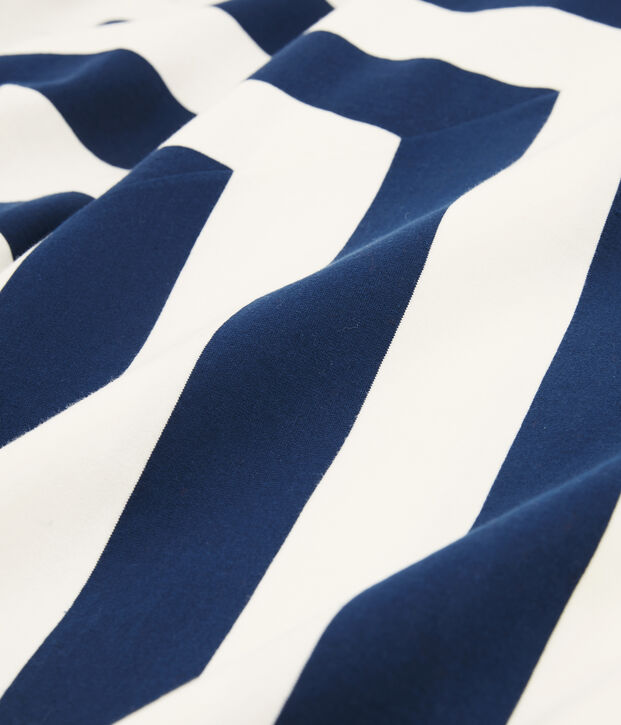 Jurk blauw/wit