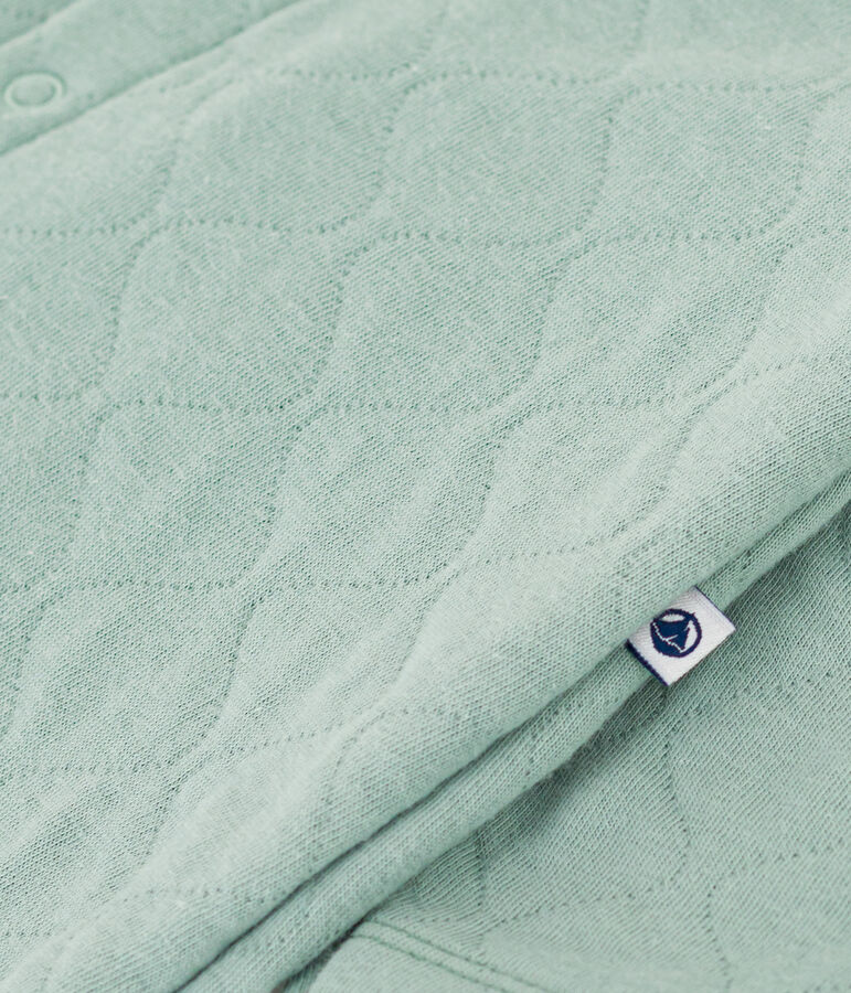 Combinaison longue en tubique matelass&eacute; b&eacute;b&eacute; vert