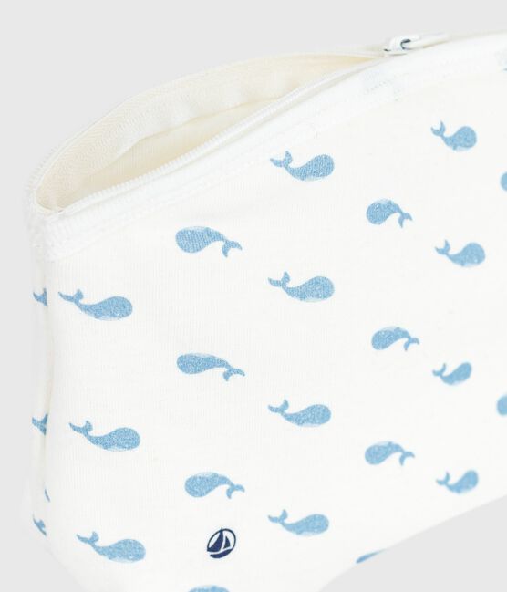 Katoenen enveloptasje met Parijsprint wit MARSHMALLOW/wit MULTICO