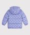 Doudoune enfant imprim&eacute;e c&oelig;urs violet/multicouleur