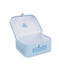 Multifunctioneel koffertje met milleraies-strepen blauw FRAICHEUR/wit ECUME