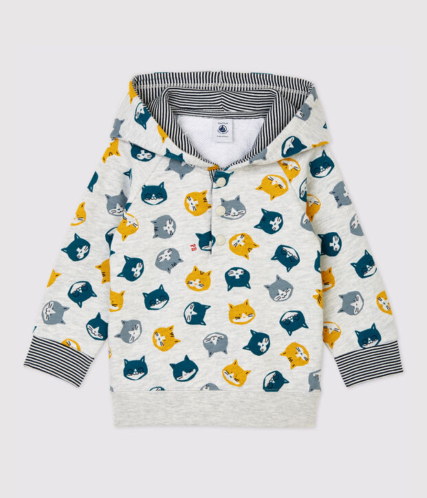 Sweatshirt van molton baby. grijs/multicouleur