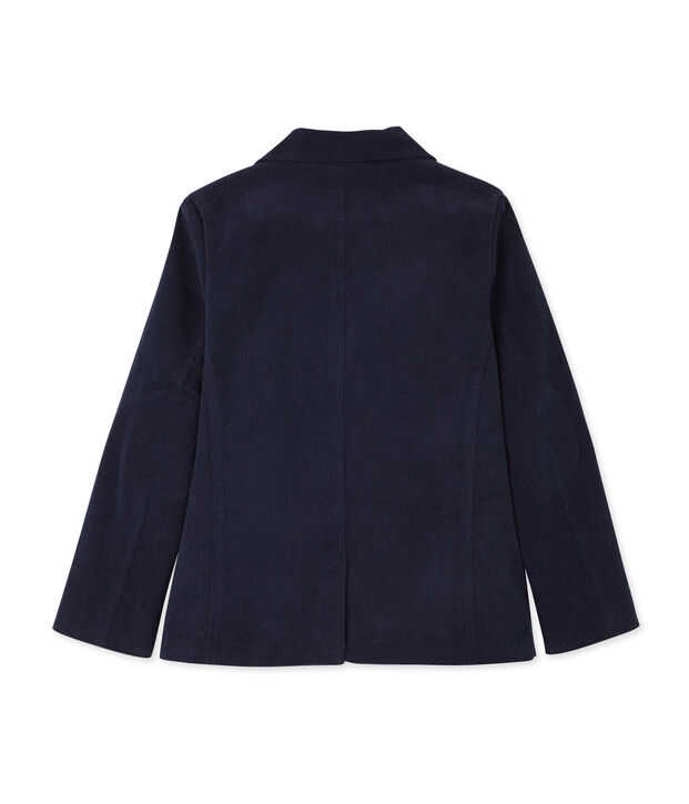 Fluwelen jongensblazer blauw