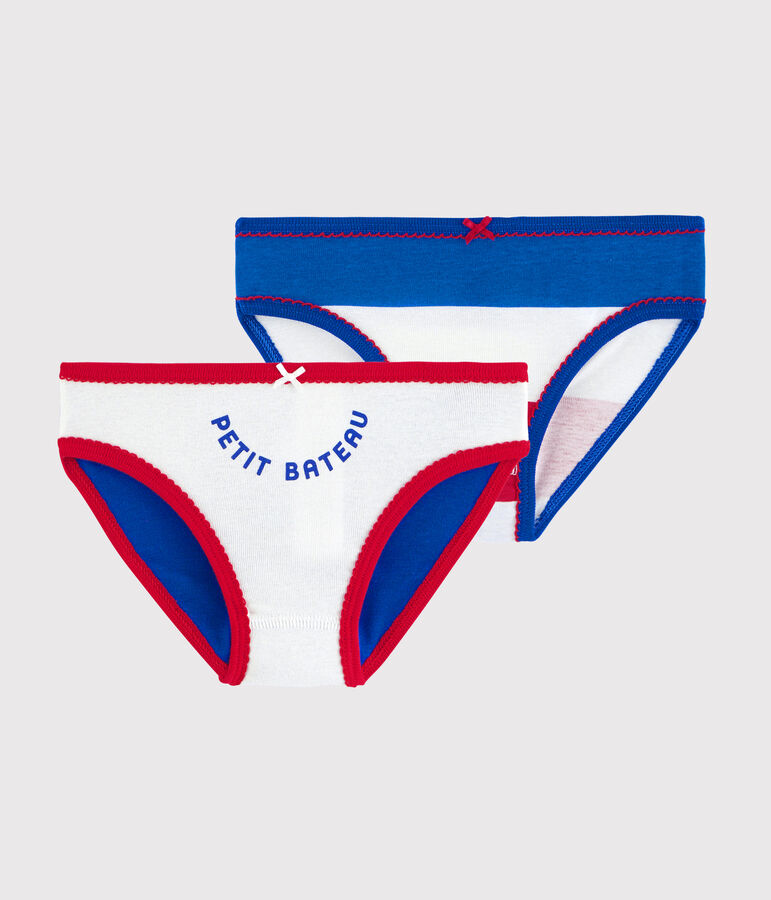 Lot de 2 culottes Made in France petite fille multicouleur