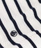 L'ICONIQUE, dames-T-shirt met ronde hals in katoen wit MARSHMALLOW/blauw SMOKING