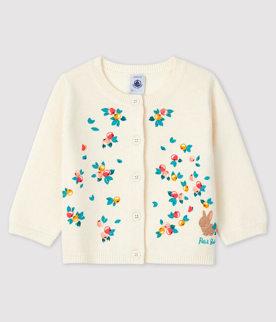 Cardigan manches longues bébé fille blanc MARSHMALLOW