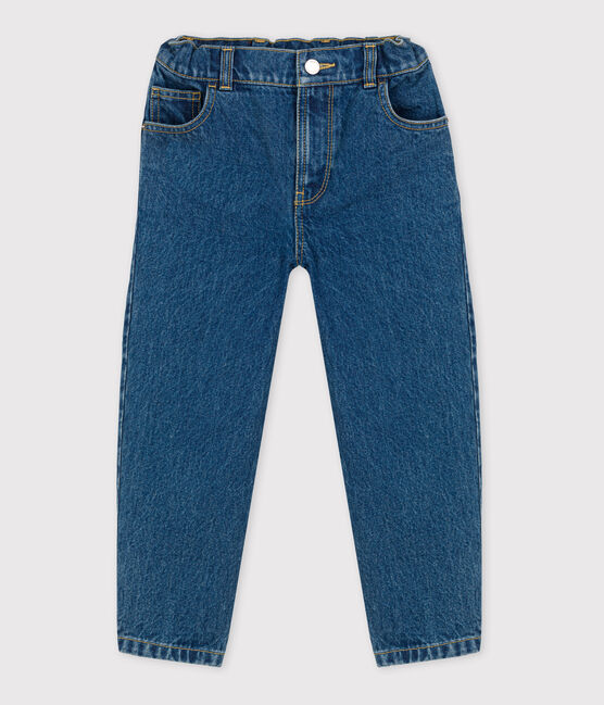 Pantalon en denim 100% écoresponsable enfant garçon bleu BLEU DELAVE