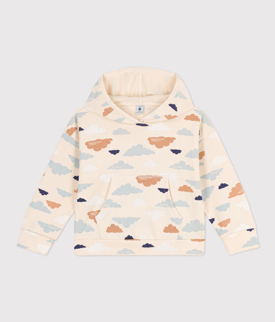 Sweatshirt à capuche en molleton enfant fille blanc AVALANCHE/ MULTICO