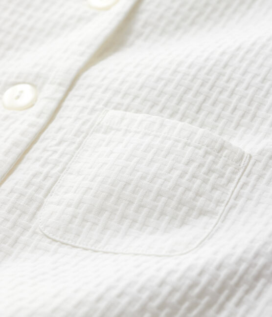 Veste cérémonie en chaîne et trame bébé fille blanc MARSHMALLOW
