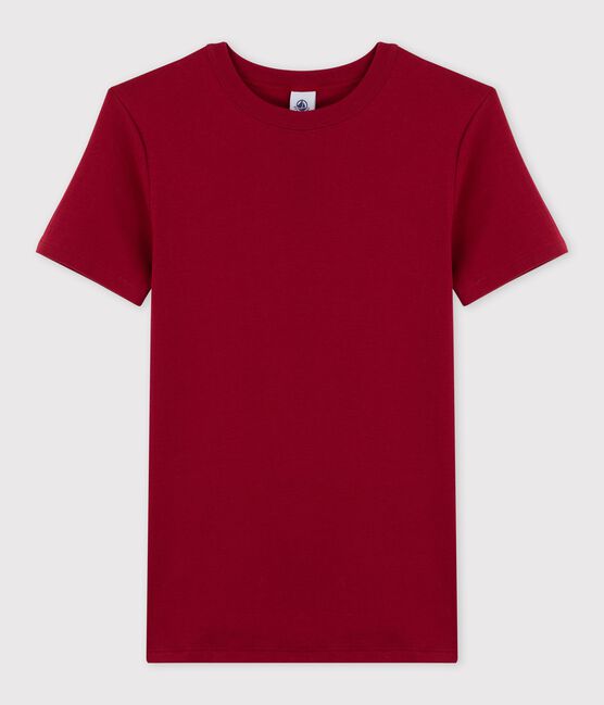 T-shirt col rond iconique en coton Femme rouge SANGRIA