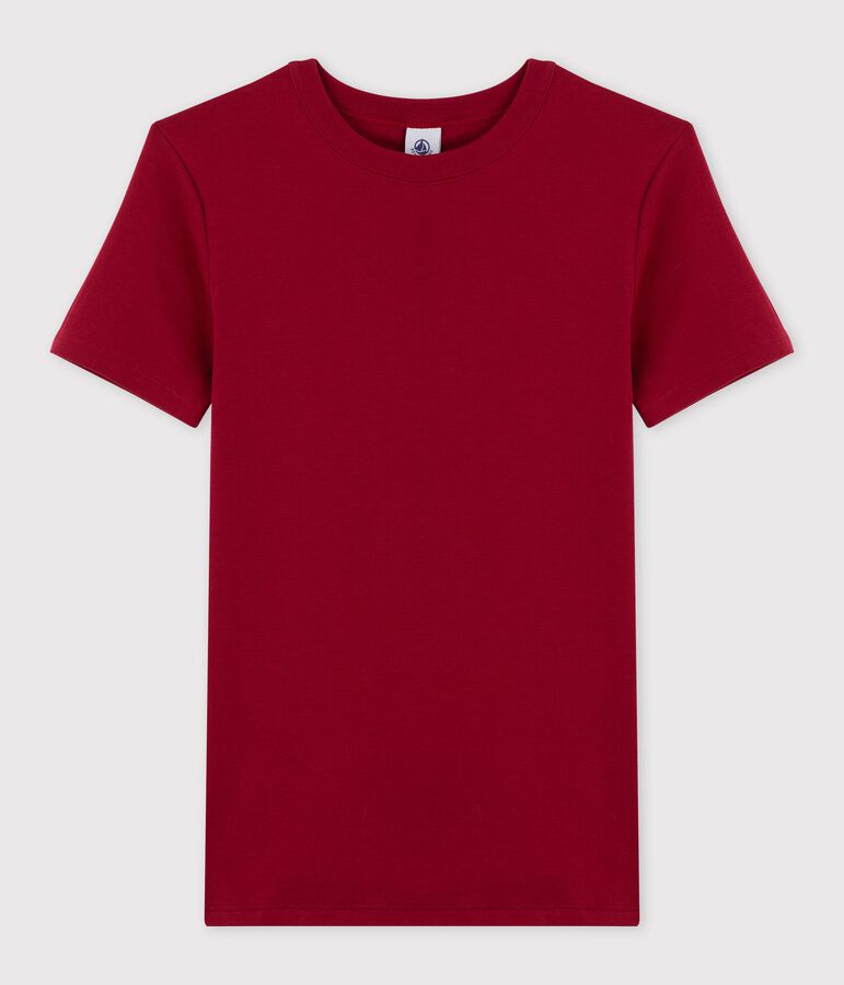 T-shirt col rond iconique en coton Femme rouge