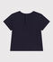 T-shirt met korte mouwen in lichte jersey voor baby's blauw SMOKING/wit MULTICO