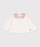 Effen katoenen sweatshirt met bedrukt kraagje voor baby's MILK