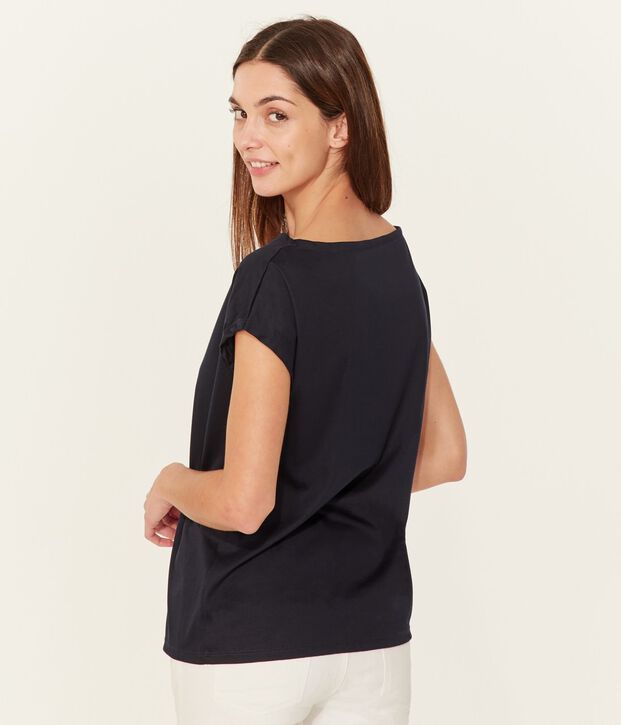Sea Island T-shirt met korte mouwen vrouwen blauw