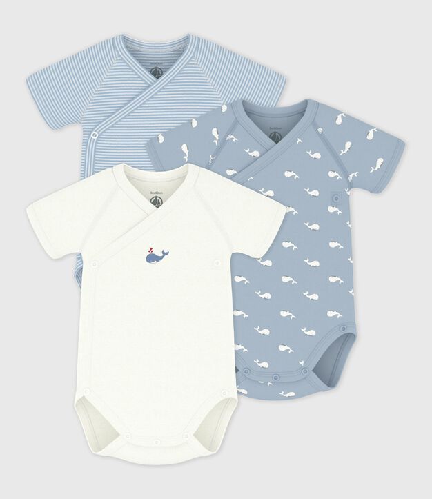 Set van katoenen babyrompertjes met print en korte mouwen multicouleur