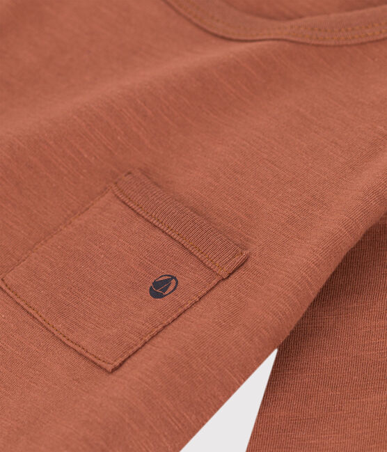 Tee-shirt manches longues bébé en coton marron CINA