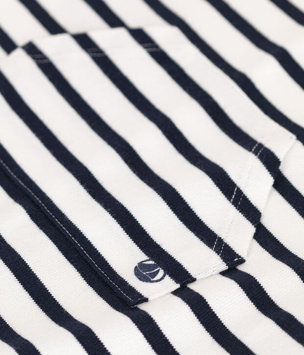 Korte pakje van jersey voor baby's wit/blauw