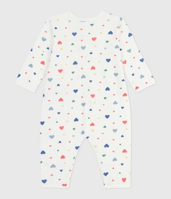 Pyjama bébé sans pieds en coton imprimé blanc MARSHMALLOW/blanc MULTICO