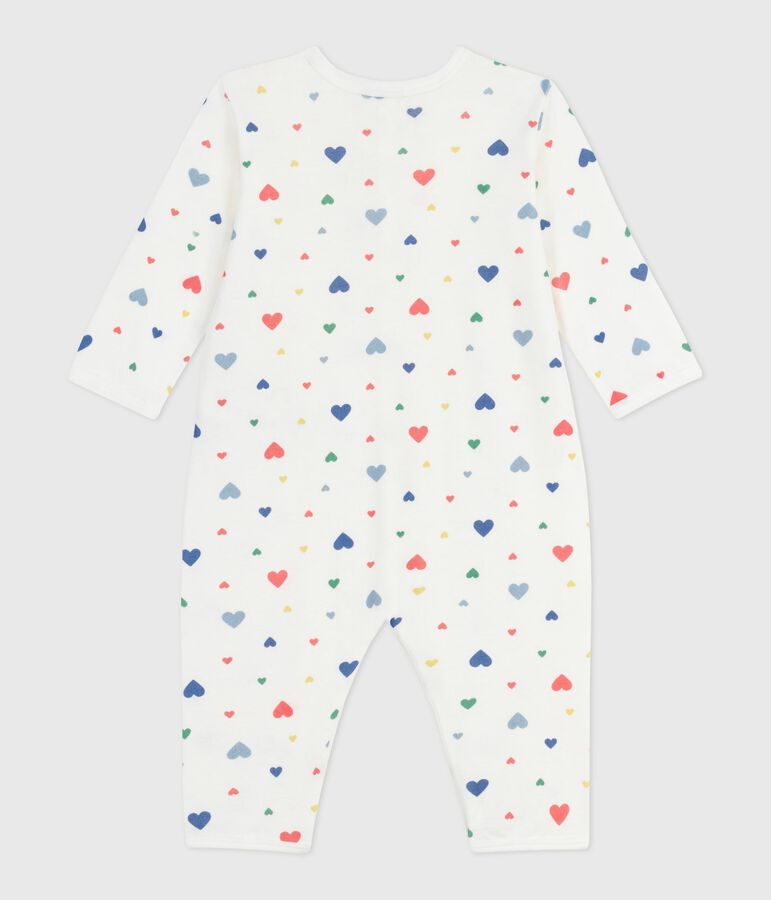 Pyjama b&eacute;b&eacute; sans pieds en coton imprim&eacute; blanc/multicouleur
