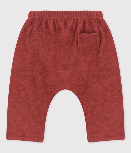 Pantalon sarouel en bouclette éponge bébé marron OMBRIE