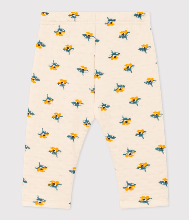 Pantalon en tubique matelass&eacute; imprim&eacute; b&eacute;b&eacute; &eacute;cru/multicouleur