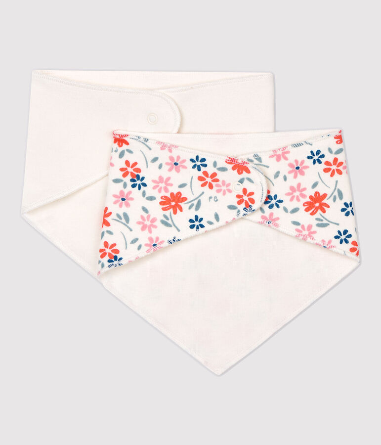 Set van 2 bandana-slabbetjes voor baby's multicouleur