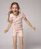 Pyjacourt snugfit toile de Jouy Paris petite fille en coton rose FLEUR/rose GROSEILLER